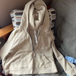 Tan lululemon scuba half zip - read description